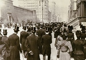 Paaszondag op 5th Ave., New York City, 1898 door Joseph Byron